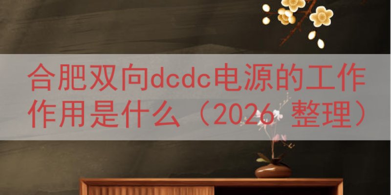 合肥双向dcdc电源的工作作用是什么（2026 整理）